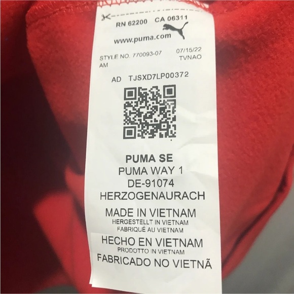 Men’s Puma Spain Espana National Soccer Team Red Fleece Hoodie Size Medium L/S - Picture 9 of 13